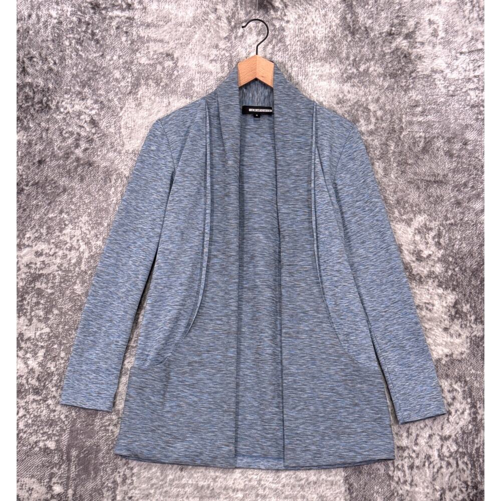 Anatomie Travel Cardigan Small Womens Marled Blue Pocketed Waterfall
